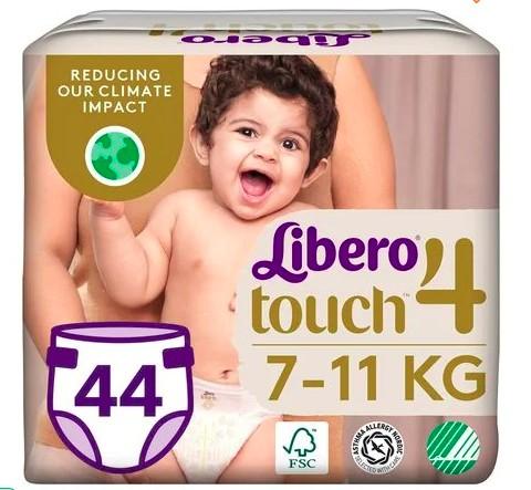 Підгузки Libero Touch розмір 4 (7-11 кг), 44 шт